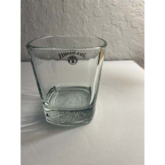 Jack Daniels Old No 7 Brand Lowball Whiskey Rocks Square Glass Weighted Tumbler - Picture 3 of 8